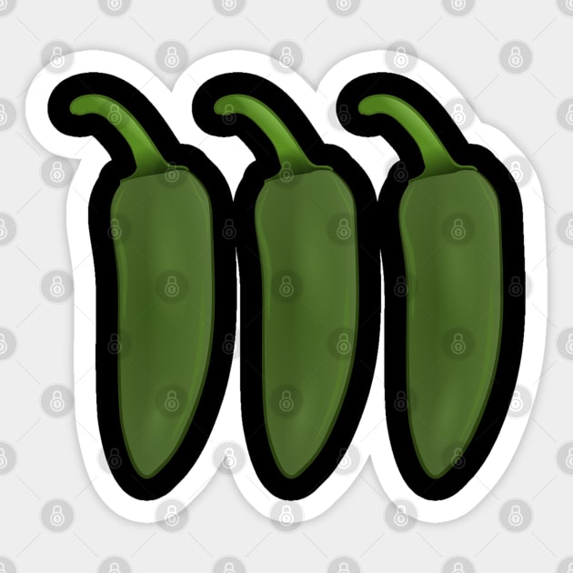 Jalapeno Chilies Sticker by PCB1981